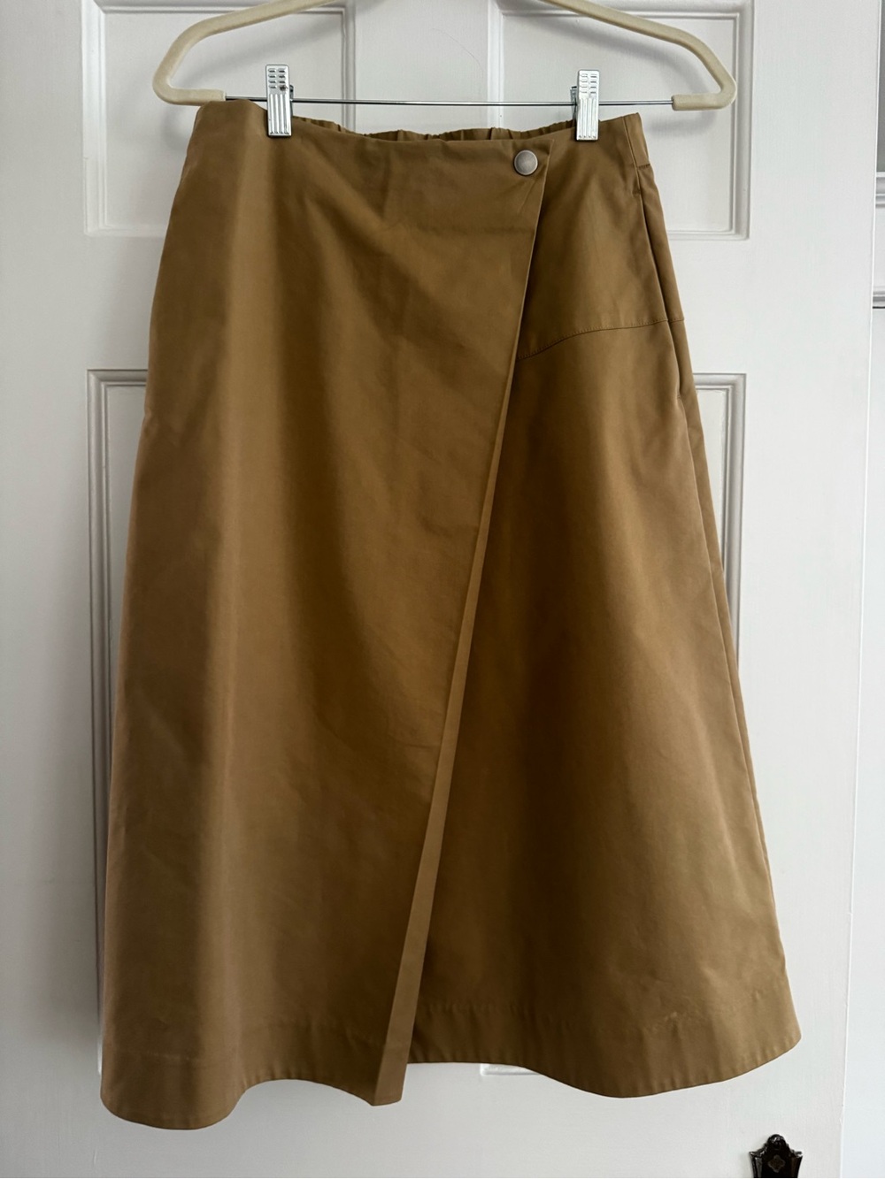 COS Camel A-Line Wrap Skirt
